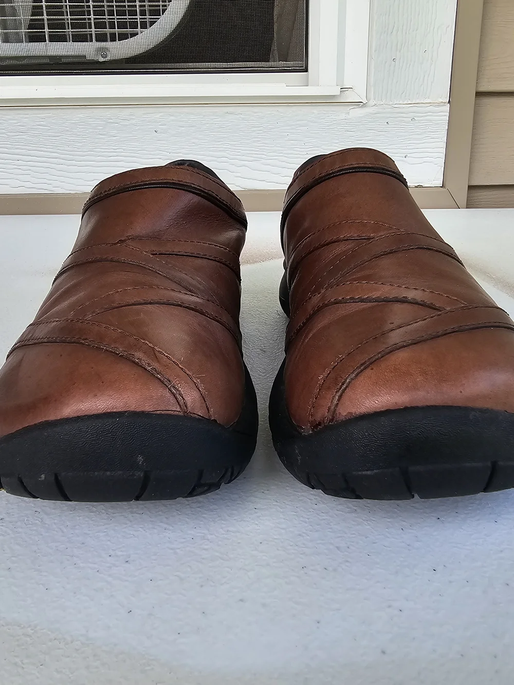 Merrell Womens 8 Brown Leather Slip On Comfort Casual Walking Shoes J46730